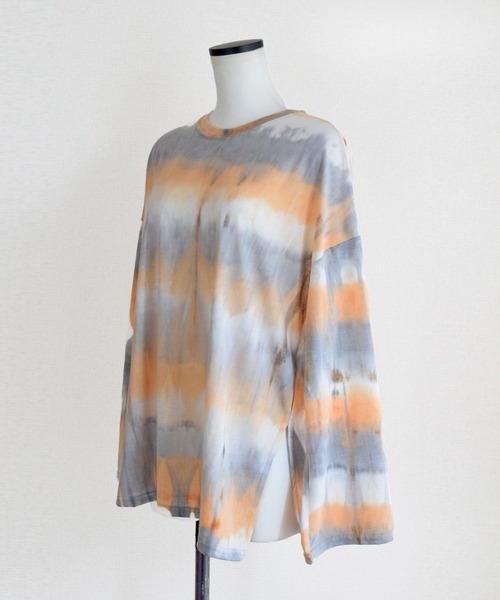 Marient（マリエント）の「タイダイロンTEE（Tシャツ/カットソー・レディース・グリーン/ダークグレー/オレンジ・FREE）」の19枚目の写真