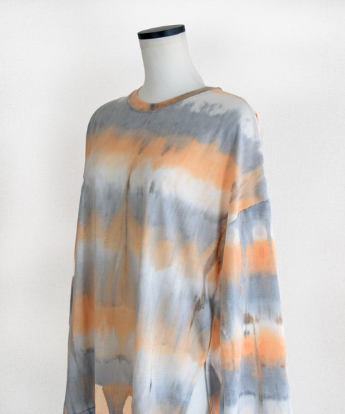 Marient（マリエント）の「タイダイロンTEE（Tシャツ/カットソー・レディース・グリーン/ダークグレー/オレンジ・FREE）」の20枚目の写真