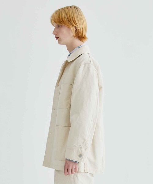 markaware（マーカウェア）の「CARPENTER COAT（カバーオール・メンズ・オフホワイト・2/1）」の5枚目の写真