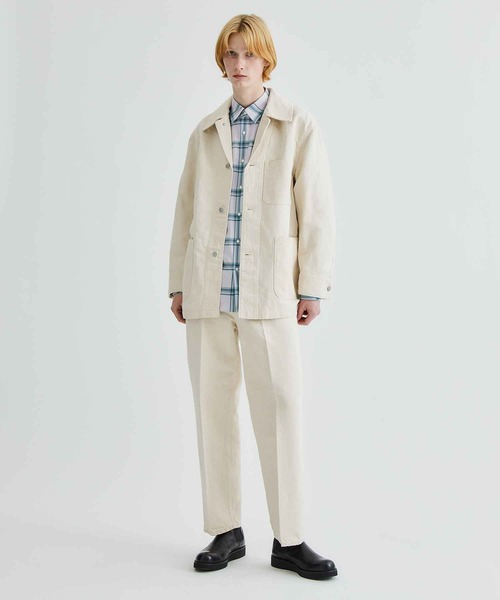 markaware（マーカウェア）の「CARPENTER COAT（カバーオール・メンズ・オフホワイト・2/1）」の4枚目の写真