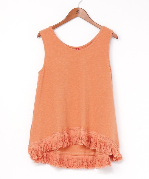 チャイハネ（チャイハネ）の「【チャイハネ】ボヘロフリンジタンクトップ（タンクトップ・レディース・ホワイト/ブラック/オレンジ/ミント/パープル/ダークオレンジ/レッド/カーキ/マスタード/ライトカーキ/ライトブルー・FREE）」の10枚目の写真