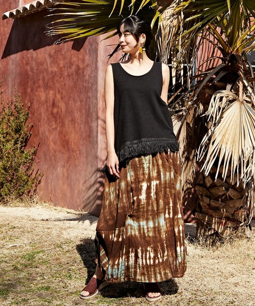 チャイハネ（チャイハネ）の「【チャイハネ】ボヘロフリンジタンクトップ（タンクトップ・レディース・ホワイト/ブラック/オレンジ/ミント/パープル/ダークオレンジ/レッド/カーキ/マスタード/ライトカーキ/ライトブルー・FREE）」の19枚目の写真