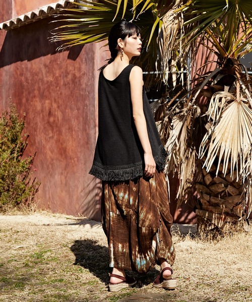 チャイハネ（チャイハネ）の「【チャイハネ】ボヘロフリンジタンクトップ（タンクトップ・レディース・ホワイト/ブラック/オレンジ/ミント/パープル/ダークオレンジ/レッド/カーキ/マスタード/ライトカーキ/ライトブルー・FREE）」の20枚目の写真