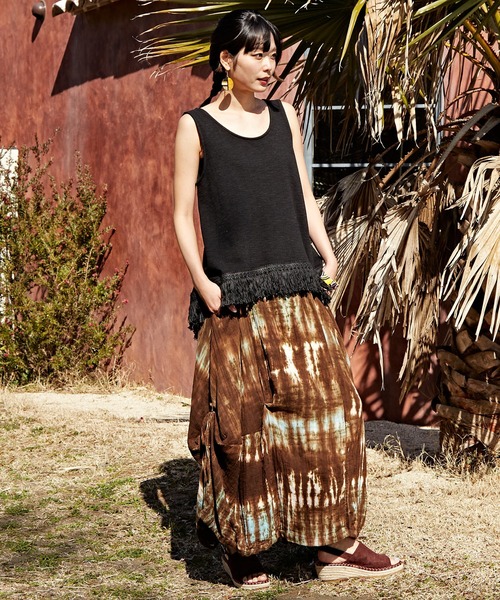 チャイハネ（チャイハネ）の「【チャイハネ】ボヘロフリンジタンクトップ（タンクトップ・レディース・ホワイト/ブラック/オレンジ/ミント/パープル/ダークオレンジ/レッド/カーキ/マスタード/ライトカーキ/ライトブルー・FREE）」の21枚目の写真