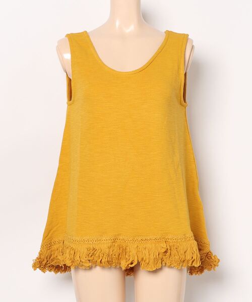 チャイハネ（チャイハネ）の「【チャイハネ】ボヘロフリンジタンクトップ（タンクトップ・レディース・ホワイト/ブラック/オレンジ/ミント/パープル/ダークオレンジ/レッド/カーキ/マスタード/ライトカーキ/ライトブルー・FREE）」の13枚目の写真