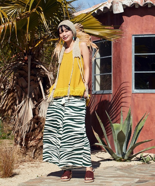 チャイハネ（チャイハネ）の「【チャイハネ】ボヘロフリンジタンクトップ（タンクトップ・レディース・ホワイト/ブラック/オレンジ/ミント/パープル/ダークオレンジ/レッド/カーキ/マスタード/ライトカーキ/ライトブルー・FREE）」の14枚目の写真