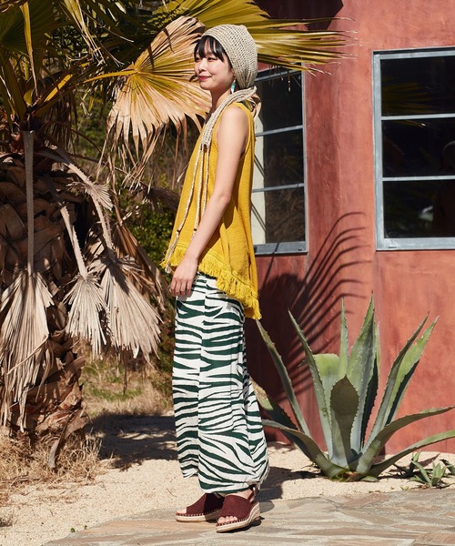 チャイハネ（チャイハネ）の「【チャイハネ】ボヘロフリンジタンクトップ（タンクトップ・レディース・ホワイト/ブラック/オレンジ/ミント/パープル/ダークオレンジ/レッド/カーキ/マスタード/ライトカーキ/ライトブルー・FREE）」の15枚目の写真