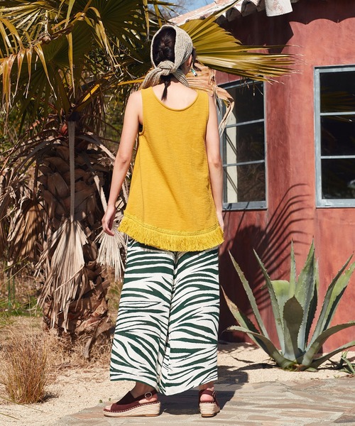 チャイハネ（チャイハネ）の「【チャイハネ】ボヘロフリンジタンクトップ（タンクトップ・レディース・ホワイト/ブラック/オレンジ/ミント/パープル/ダークオレンジ/レッド/カーキ/マスタード/ライトカーキ/ライトブルー・FREE）」の16枚目の写真