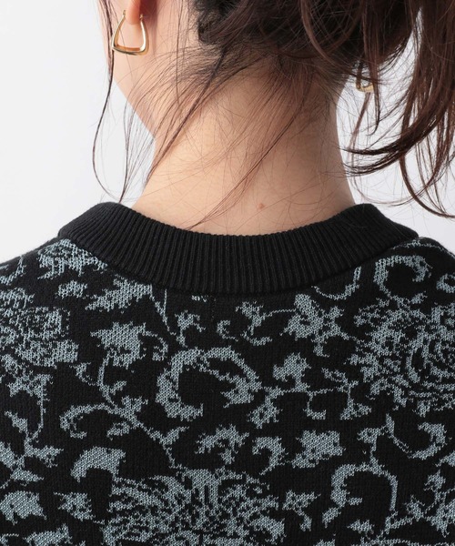 RAGEBLUE（レイジブルー）の「2WAYフラワー柄ニットベスト（ベスト・レディース・ブラック/ベージュ/グリーン・FREE）」の21枚目の写真