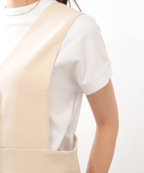 DRESKIP（ドレスキップ）の「◆【洗える/フレア】Vネックジャンスカ（スカート・レディース・黄緑系/ダークブラウン/ナチュラル・02/03）」の8枚目の写真