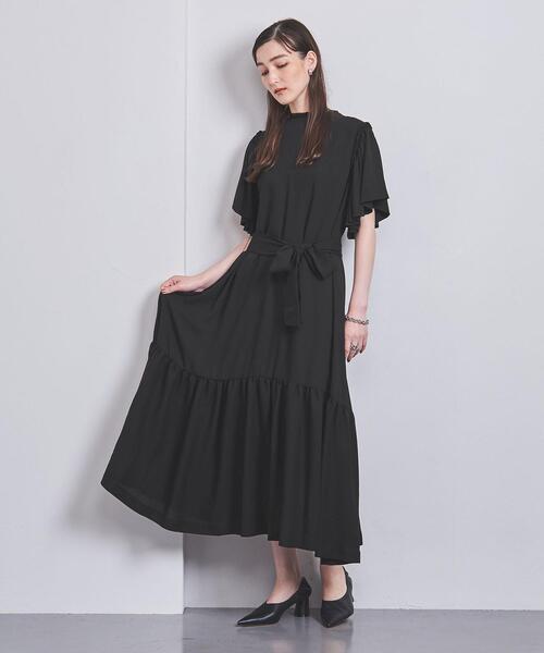 FLICKA(フリッカ)の「<FLICKA>ティアード ショートスリーブ ワンピース(ワンピース・レディース・ブラック・0)」の1枚目の写真