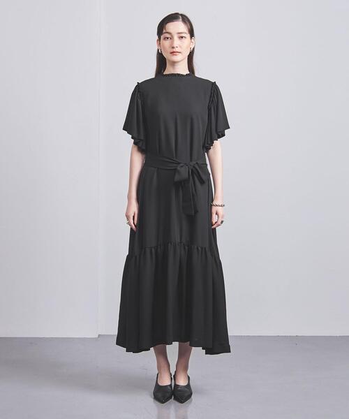 FLICKA(フリッカ)の「<FLICKA>ティアード ショートスリーブ ワンピース(ワンピース・レディース・ブラック・0)」の2枚目の写真