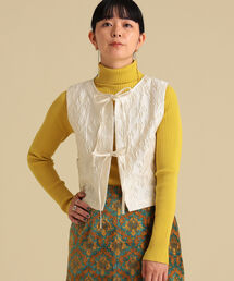 Ray BEAMS | Ray BEAMS / ジャカード バック リボン ベスト(ベスト)