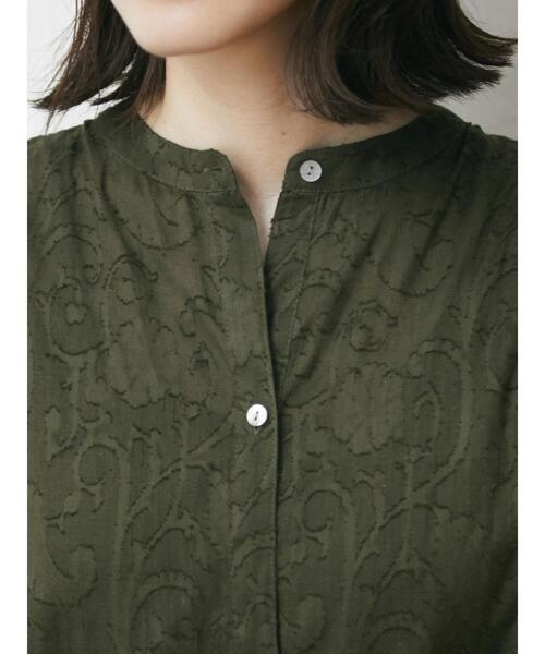 Green　Parks（グリーンパークス）の「JQシャツワンピース（ワンピース・レディース・ブラック/ブルー/カーキ・FREE）」の10枚目の写真