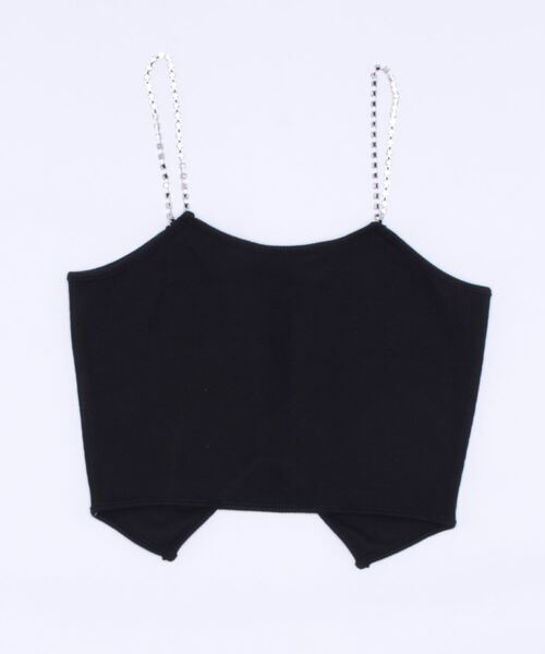 lilLilly（リルリリー）の「ストーンチェーンキャミトップス（キャミソール・レディース・ホワイト/ブラック/ブルー・FREE）」の13枚目の写真