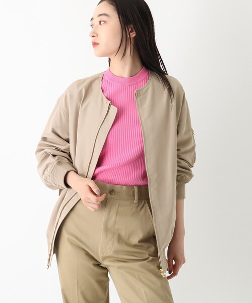 OPAQUE.CLIP（オペークドットクリップ）の「◆MA-1ジャケット【WEB限定サイズ】（ノーカラージャケット・レディース・ブラック/ベージュ/カーキ・36/38/40）」の19枚目の写真