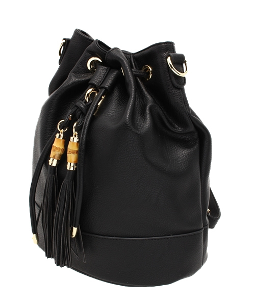 DISCOAT（ディスコート）の「【Discoat】バンブータッセル巾着2wayリュック（バックパック/リュック・レディース・ピンク/オフホワイト/ブラック・ﾌﾘ-）」の10枚目の写真