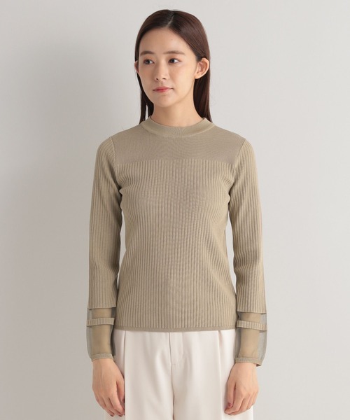 Andemiu（アンデミュウ）の「ソデシアーリブニット147289（ニット/セーター・レディース・オフホワイト/ベージュ/ブルー・FREE）」の22枚目の写真