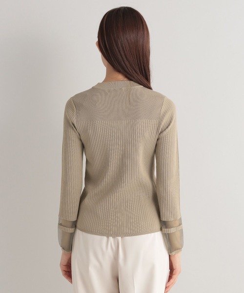 Andemiu（アンデミュウ）の「ソデシアーリブニット147289（ニット/セーター・レディース・オフホワイト/ベージュ/ブルー・FREE）」の18枚目の写真