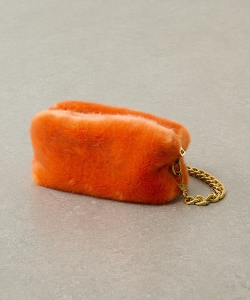 a point（アポワン）の「【a point】フェイクファーショルダーバッグ（ショルダーバッグ・レディース・ベージュ/オレンジ・FREE）」の5枚目の写真