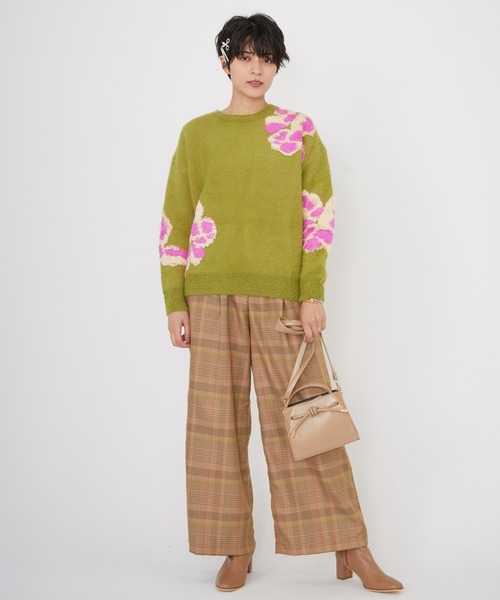JETSET SOLO PLUS (ジェットセットソロプラス)の「チェック ワイドパンツ(その他パンツ・レディース・ベージュ・36)」の5枚目の写真