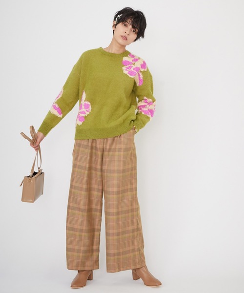 JETSET SOLO PLUS (ジェットセットソロプラス)の「チェック ワイドパンツ(その他パンツ・レディース・ベージュ・36)」の8枚目の写真
