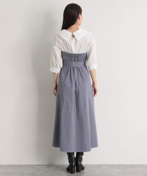 セール】シャツドッキングビスチェワンピース 162495（ワンピース