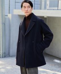 green label relaxing | W/NY パイルカット ダブルブレスト コート(ピーコート)