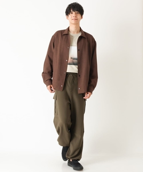 a.v.v（アーヴェヴェ）の「【M-XXL】リライトコーチジャケット(セットアップ対応)（カバーオール・メンズ・ブラック/ダークブラウン・46/48/50/52）」の3枚目の写真