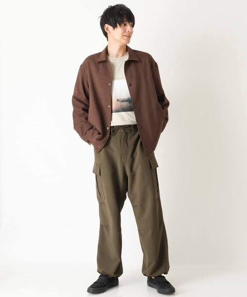 a.v.v（アーヴェヴェ）の「【M-XXL】リライトコーチジャケット(セットアップ対応)（カバーオール・メンズ・ブラック/ダークブラウン・46/48/50/52）」の6枚目の写真