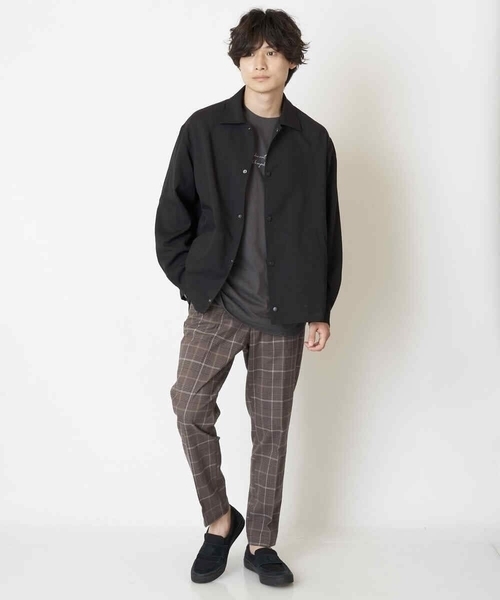 a.v.v（アーヴェヴェ）の「【M-XXL】リライトコーチジャケット(セットアップ対応)（カバーオール・メンズ・ブラック/ダークブラウン・46/48/50/52）」の15枚目の写真