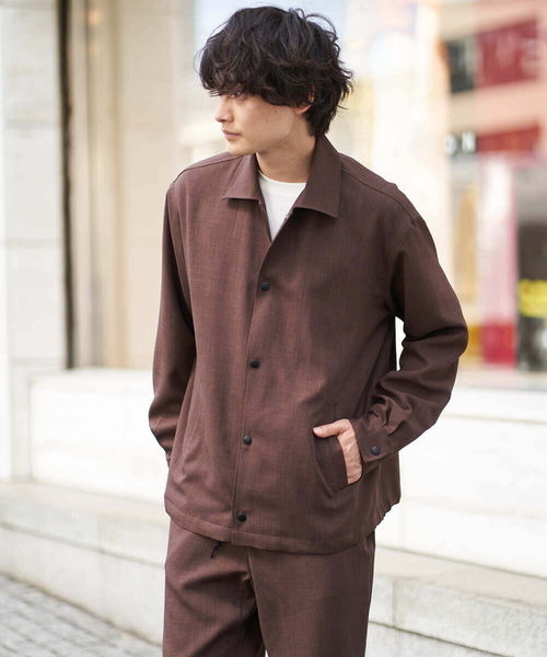 a.v.v（アーヴェヴェ）の「【M-XXL】リライトコーチジャケット(セットアップ対応)（カバーオール・メンズ・ブラック/ダークブラウン・46/48/50/52）」の10枚目の写真