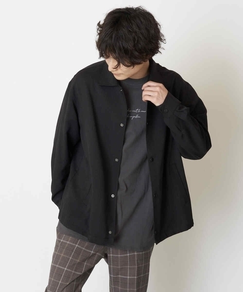 a.v.v（アーヴェヴェ）の「【M-XXL】リライトコーチジャケット(セットアップ対応)（カバーオール・メンズ・ブラック/ダークブラウン・46/48/50/52）」の4枚目の写真