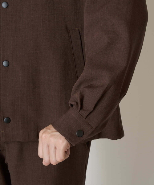 a.v.v（アーヴェヴェ）の「【M-XXL】リライトコーチジャケット(セットアップ対応)（カバーオール・メンズ・ブラック/ダークブラウン・46/48/50/52）」の14枚目の写真