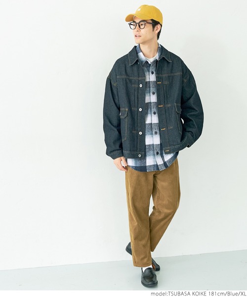 coca（coca）（コカ）の「メンズシャギーチェックシャツ（シャツ/ブラウス・メンズ・ブラック/ブルー・M/L/XL）」の11枚目の写真