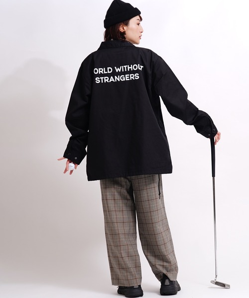 GIORDANO（ジョルダーノ）の「[GIORDANO] ライオン刺繍 コーチジャケット (撥水加工)（ブルゾン・レディース・ブラック/ダークグリーン/ベージュ・MEDIUM/LARGE）」の7枚目の写真