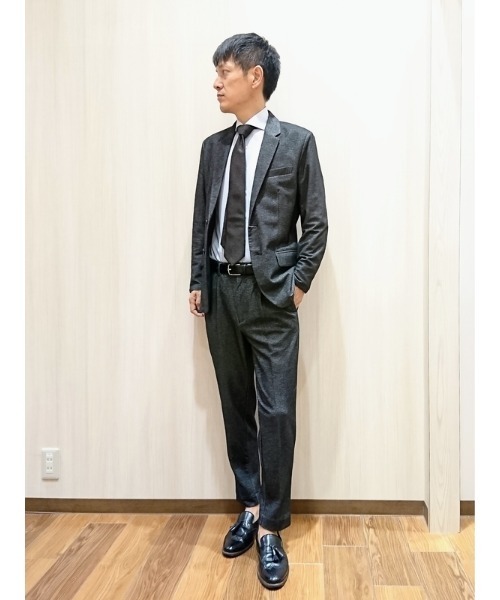 Perfect Suit FActory（パーフェクトスーツファクトリー）の「【サステナブル/上下洗える】プチプラ ジャケット グレンチェック /ネイビー（テーラードジャケット・メンズ・ネイビー・L/M）」の3枚目の写真
