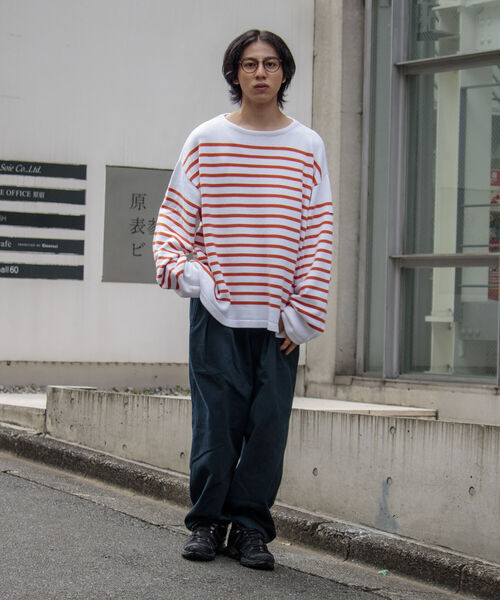 GLOSTER（グロスター）の「【GLOSTER/グロスター】フレンチバスクニット プルオーバー ボートネック ボーダーニット（ニット/セーター・メンズ・ブルー系その他/ホワイト系その他2/ホワイト系その他/ブラック・M/L/S）」の10枚目の写真