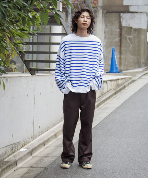 GLOSTER（グロスター）の「【GLOSTER/グロスター】フレンチバスクニット プルオーバー ボートネック ボーダーニット（ニット/セーター・メンズ・ブルー系その他/ホワイト系その他2/ホワイト系その他/ブラック・M/L/S）」の6枚目の写真