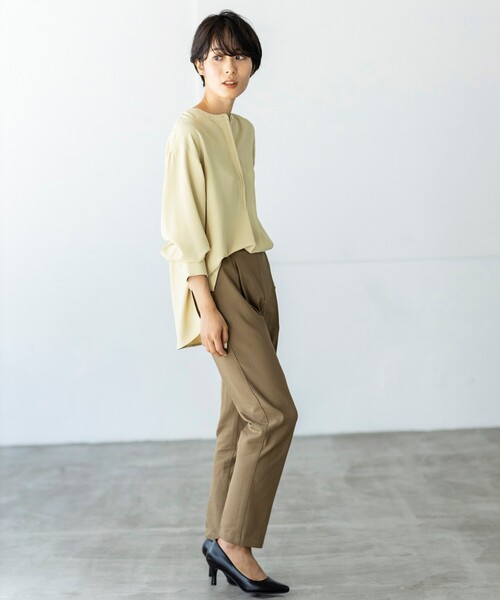 THE SHOP TK (ザ ショップ ティーケー )の「◆【洗える】ツイルスキッパーブラウス(シャツ/ブラウス・レディース・ブルー/ホワイト系/レモンイエロー/チャコールグレー・11/13/12/14)」の12枚目の写真
