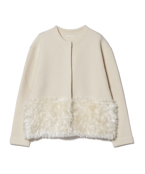 ESTNATION 定価4万 ファーコンビニットアウター フリー ESTNATION（エストネーション）の「ESTNATION / ファーコンビニット