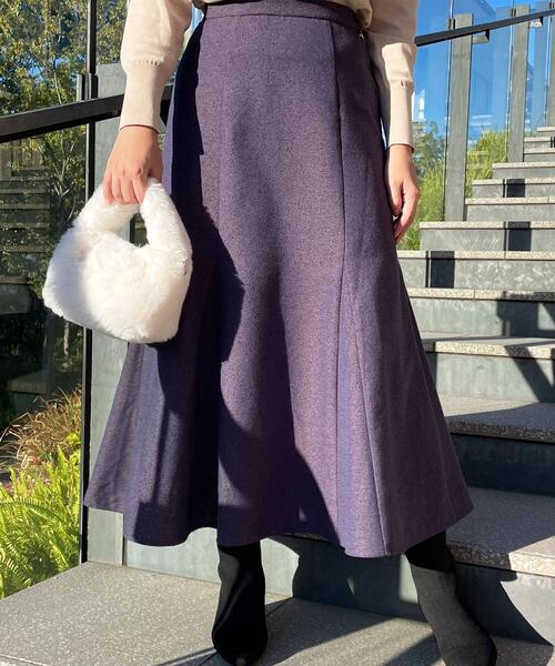 OPAQUE.CLIP（オペークドットクリップ）の「◆ミニマルフェイクファーショルダーバッグ【2WAY】（ショルダーバッグ・レディース・ブラウン系その他/ホワイト/オレンジ・00）」の5枚目の写真