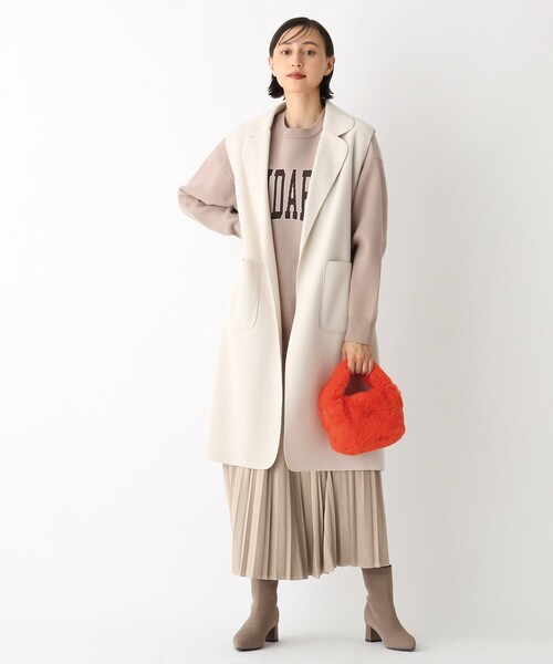 OPAQUE.CLIP（オペークドットクリップ）の「◆ミニマルフェイクファーショルダーバッグ【2WAY】（ショルダーバッグ・レディース・ブラウン系その他/ホワイト/オレンジ・00）」の17枚目の写真