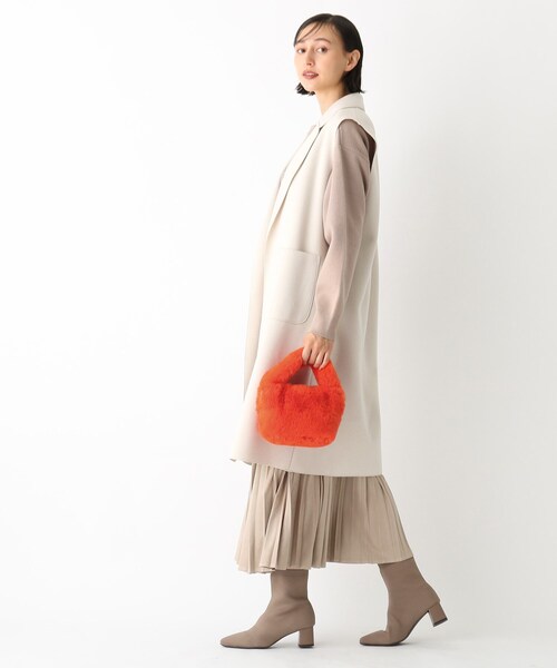 OPAQUE.CLIP（オペークドットクリップ）の「◆ミニマルフェイクファーショルダーバッグ【2WAY】（ショルダーバッグ・レディース・ブラウン系その他/ホワイト/オレンジ・00）」の20枚目の写真