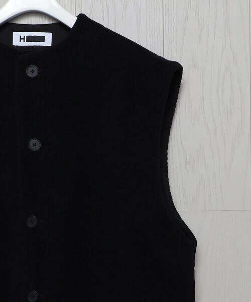 H　BEAUTY&YOUTH UNITED ARROWS（エイチビューティーアンドユースユナイテッドアローズ）の「＜H＞PILE MELTON VEST UNISEX/ベスト（ベスト・レディース・ブラック・FREE）」の5枚目の写真