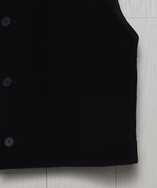 H　BEAUTY&YOUTH UNITED ARROWS（エイチビューティーアンドユースユナイテッドアローズ）の「＜H＞PILE MELTON VEST UNISEX/ベスト（ベスト・レディース・ブラック・FREE）」の6枚目の写真