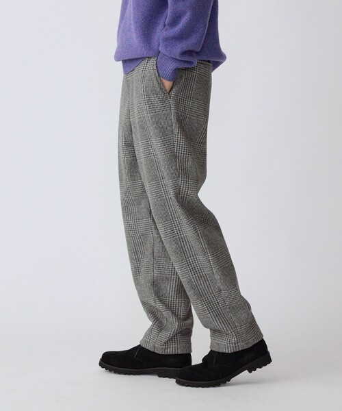 SHIPS（シップス）の「SHIPS: WOOLLET チェック柄 リラックス イージーパンツ（スラックス・メンズ・ブラウン/ダークグレー・SMALL/MEDIUM/LARGE/X-LARGE）」の6枚目の写真