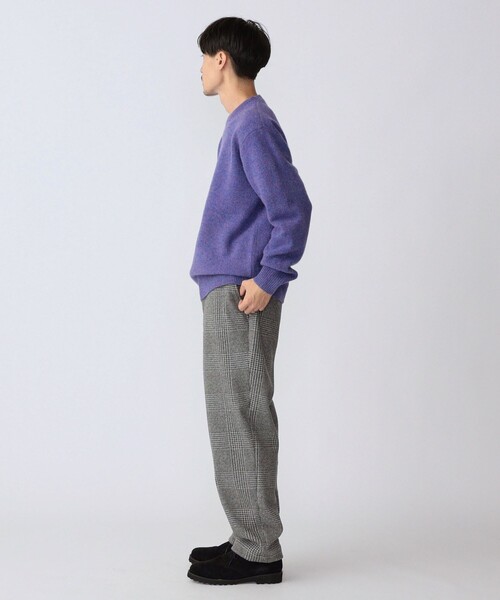 SHIPS（シップス）の「SHIPS: WOOLLET チェック柄 リラックス イージーパンツ（スラックス・メンズ・ブラウン/ダークグレー・SMALL/MEDIUM/LARGE/X-LARGE）」の3枚目の写真