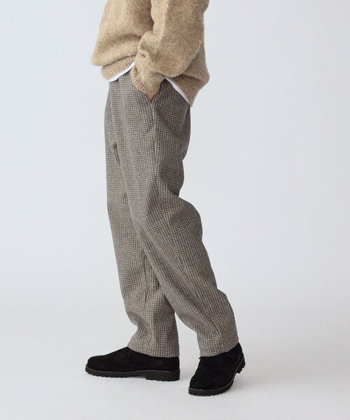 SHIPS（シップス）の「SHIPS: WOOLLET チェック柄 リラックス イージーパンツ（スラックス・メンズ・ブラウン/ダークグレー・SMALL/MEDIUM/LARGE/X-LARGE）」の7枚目の写真