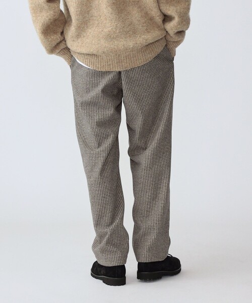 SHIPS（シップス）の「SHIPS: WOOLLET チェック柄 リラックス イージーパンツ（スラックス・メンズ・ブラウン/ダークグレー・SMALL/MEDIUM/LARGE/X-LARGE）」の11枚目の写真